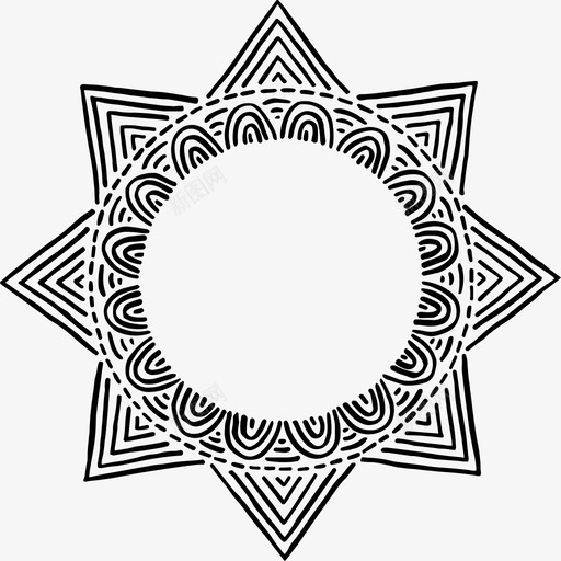 手绘部落图案波西米亚圆圈图标svg_新图网 https://ixintu.com 图案 圆圈 太阳 手绘 曼陀罗 波西 米亚 部落