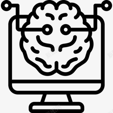 人工智能stem8线性图标图标