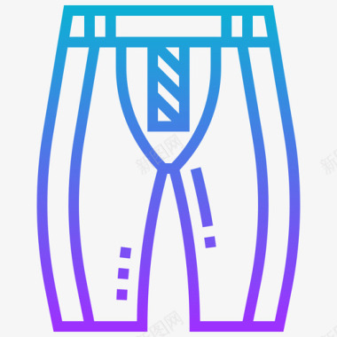 裤子美式足球22渐变图标图标