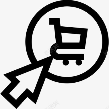 网上购物超市61线性图标图标