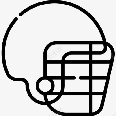 头盔棒球35直线型图标图标