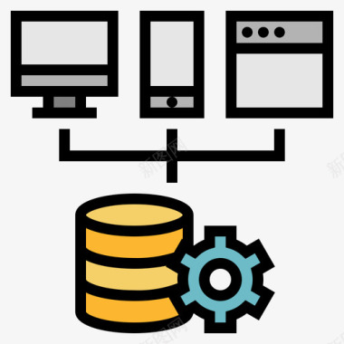 网络软件开发3线颜色图标图标