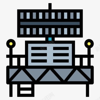 天线机场3线颜色图标图标