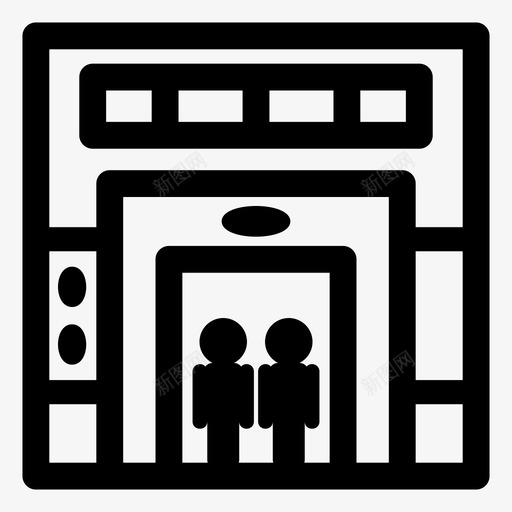 电梯按钮门图标svg_新图网 https://ixintu.com 办公室 按钮 楼层 电梯