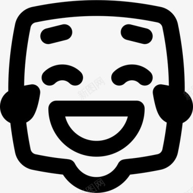 LaughingEmoji48线性图标图标