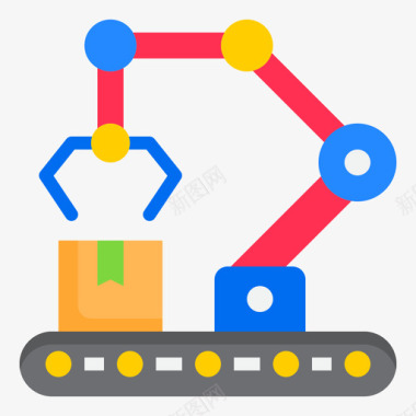 机械臂工程84扁平图标图标