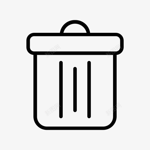 删除购物车垃圾桶图标svg_新图网 https://ixintu.com 删除 垃圾桶 网上购物 购物车