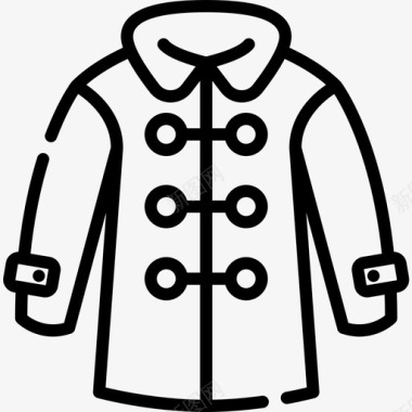 夹克衣服108直线型图标图标