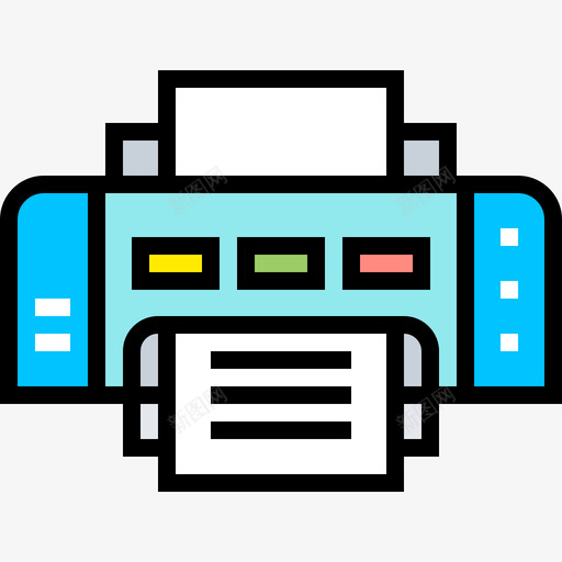 打印机设备40线性颜色图标svg_新图网 https://ixintu.com 打印机 线性 设备 颜色