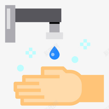 手洗清洁105平图标图标