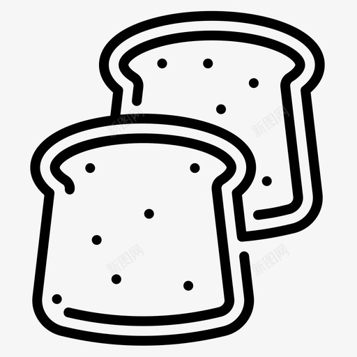 面包纯素食品3直系图标svg_新图网 https://ixintu.com 直系 纯素 面包 食品