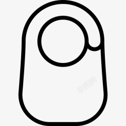 婴儿围兜的轮廓围兜围裙婴儿图标高清图片