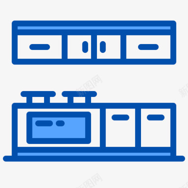 厨房家用设备16蓝色图标图标