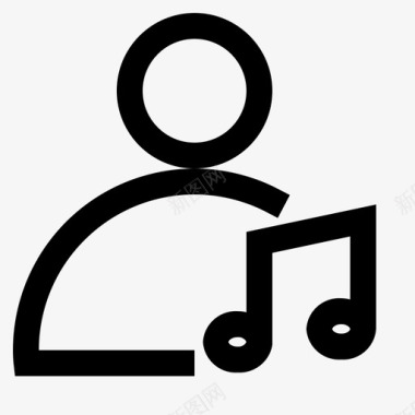 艺术家音乐声音图标图标