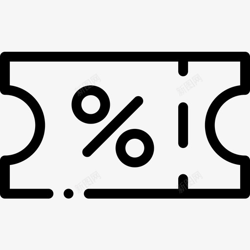 代金券广告7直线图标svg_新图网 https://ixintu.com 代金券 广告 直线