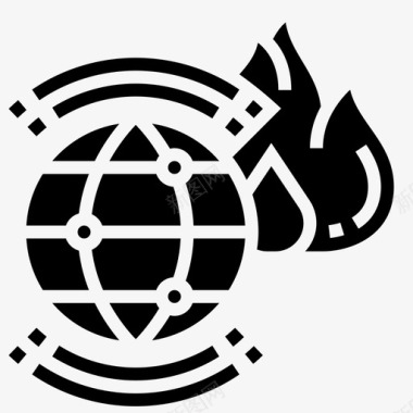 防火墙网络技术7字形图标图标