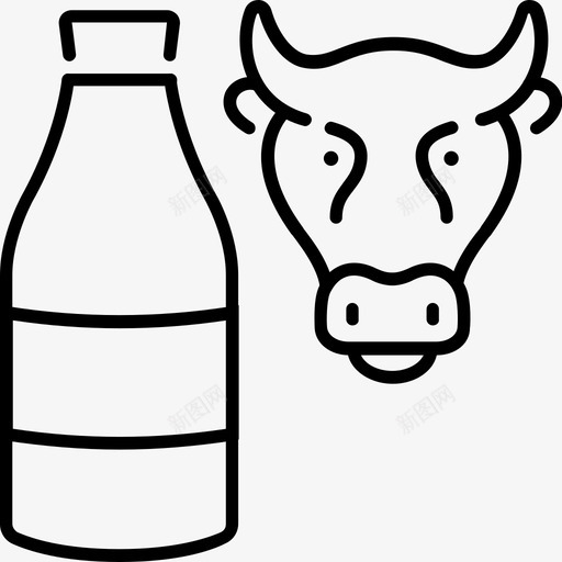 牛乳奶瓶奶制品图标svg_新图网 https://ixintu.com 乳品 奶制品 奶瓶 奶酪 牛乳 菲尔 鸡蛋