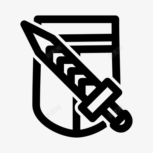 剑与盾王国中世纪图标svg_新图网 https://ixintu.com 中世纪 武器 王国