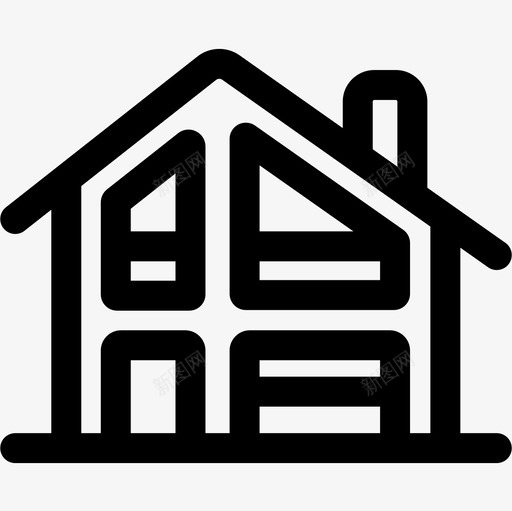 公寓房屋类型14线性图标svg_新图网 https://ixintu.com 公寓 房屋 类型 线性