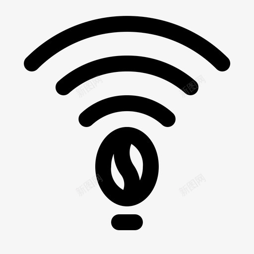 咖啡厅wifi咖啡热点图标svg_新图网 https://ixintu.com 互联网 咖啡 咖啡厅wifi 热点