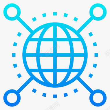 全球网络网络技术13梯度图标图标
