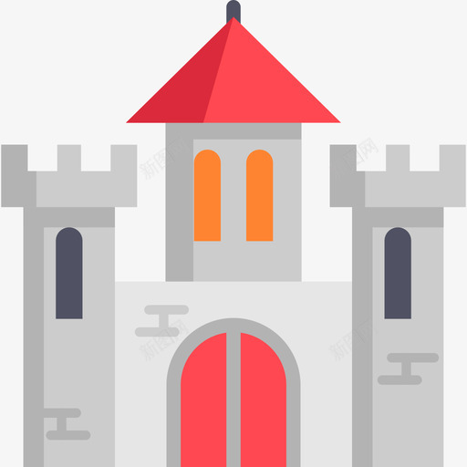 城堡房屋类型17平房图标svg_新图网 https://ixintu.com 城堡 平房 房屋 类型