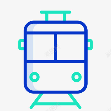 地铁交通134轮廓颜色图标图标