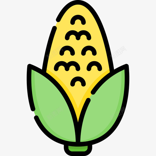 玉米营养18原色图标svg_新图网 https://ixintu.com 原色 玉米 营养