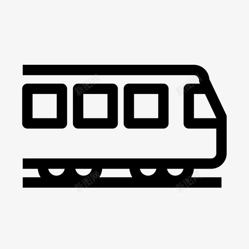 火车运输136直线图标svg_新图网 https://ixintu.com 火车 直线 运输