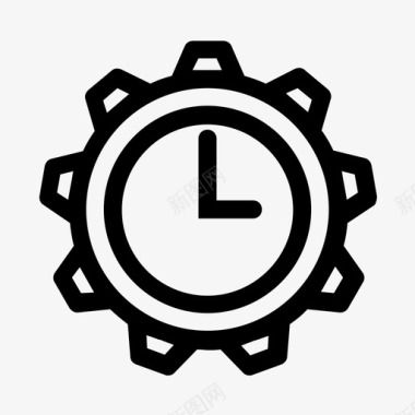 时间管理能力时钟图标图标
