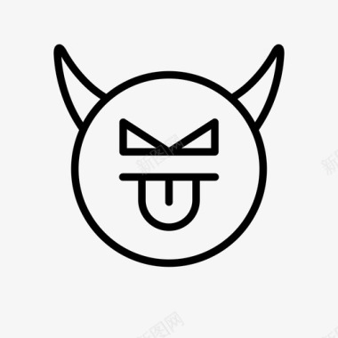 恶魔愤怒角图标图标