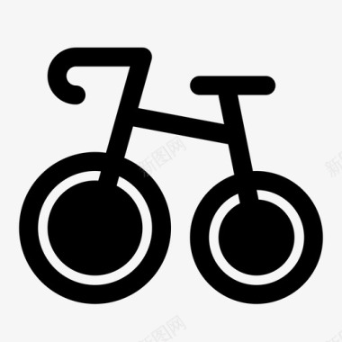 交通 单车 自行车 骑行 面性图标