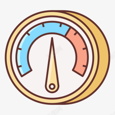 压力天气224线性颜色图标图标