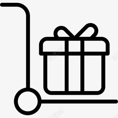 礼品配送活动物流礼品包图标图标