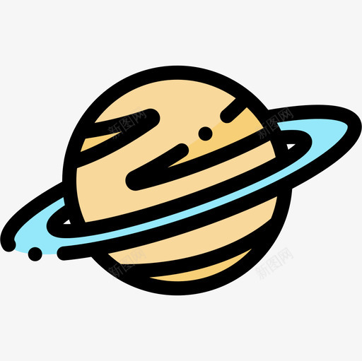 土星129号太空线性颜色图标svg_新图网 https://ixintu.com 129号 土星 太空 线性 颜色