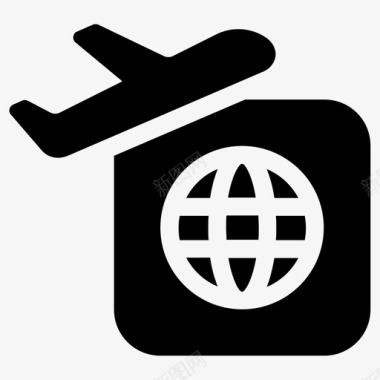 签证航空公司航班图标图标