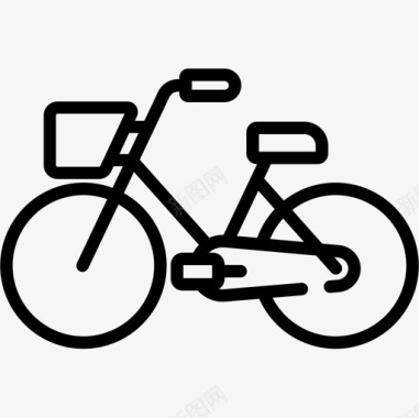 自行车车辆和运输11直线图标图标