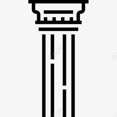 希腊柱博物馆74直线图标图标