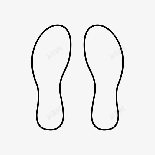 鞋印脚脚印图标svg_新图网 https://ixintu.com 卡通鞋印 字形 脚印 行走 轨迹 轮廓 鞋印