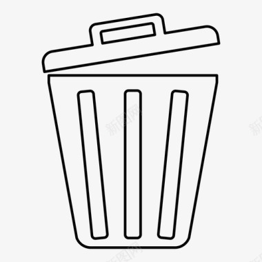 垃圾桶生态自然图标图标