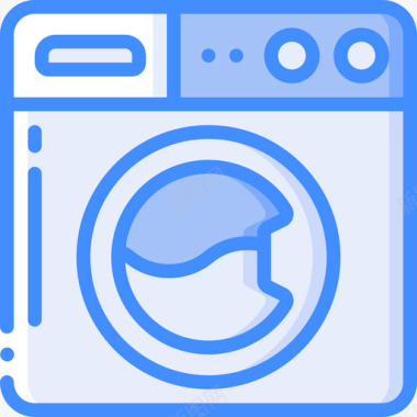 洗衣机洗衣房36蓝色图标图标