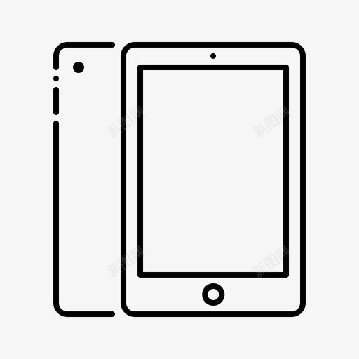 Ipad苹果产品线性图标svg_新图网 https://ixintu.com Ipad 产品 线性 苹果