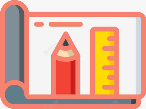 素描平面79线颜色图标svg_新图网 https://ixintu.com 平面设计 素描 颜色