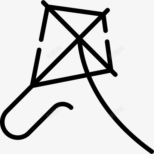 风筝自由时间22直线型图标svg_新图网 https://ixintu.com 时间 直线 线型 自由 风筝