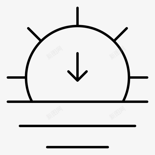 大自然太阳日落图标svg_新图网 https://ixintu.com 大自然 天气 太阳 日落