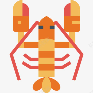 龙虾海鲜2平淡图标图标
