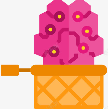人工智能大脑概念3平面图图标图标