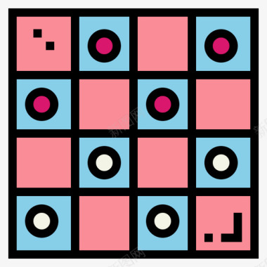 跳棋棋盘游戏3线颜色图标图标