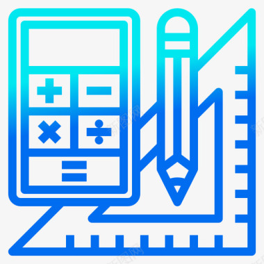 工具文具和办公室20渐变图标图标