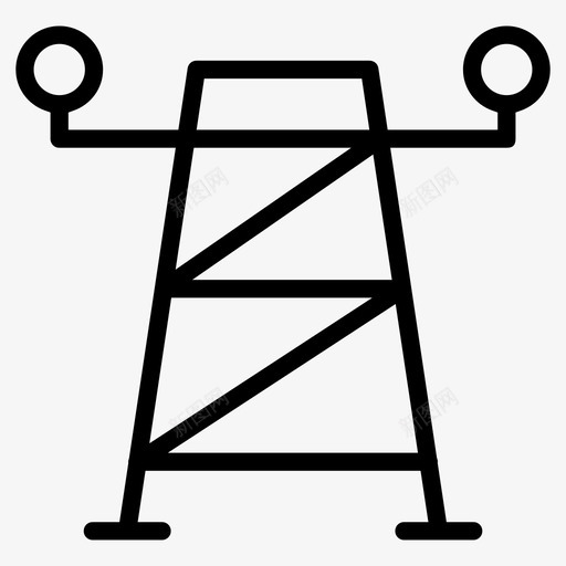 电塔电能图标svg_新图网 https://ixintu.com 电塔 电能